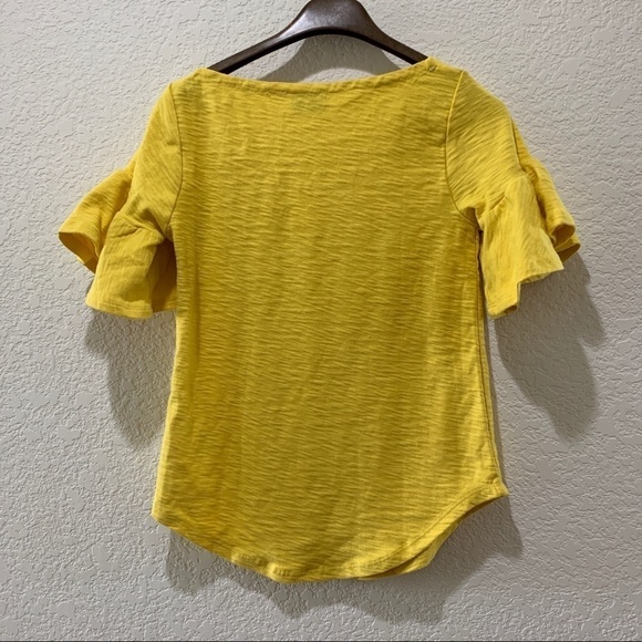 Nwt Anthropologie Christel Ruffled Sleeve Top Tee - Picture 8 of 10